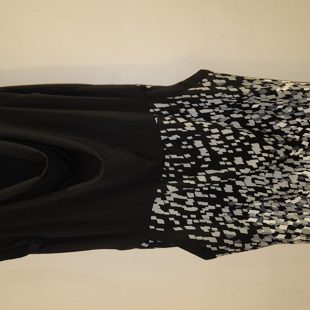 Chic Black and White Patterned Dress